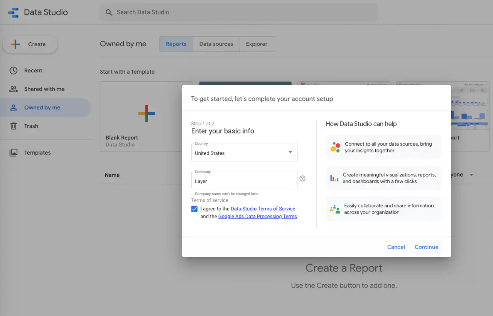Google Data Studio Tutorial for Beginners Complete account setup - Google Data Studio Tutorial For Beginners